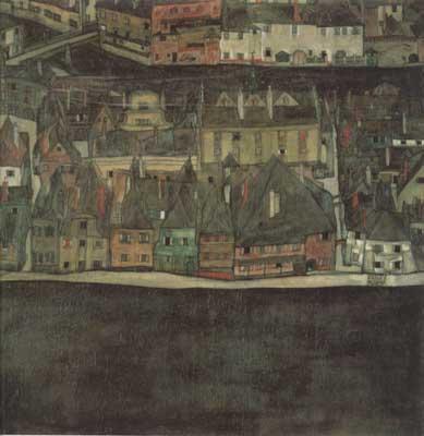 Egon Schiele The Samll city III (mk12) Sweden oil painting art